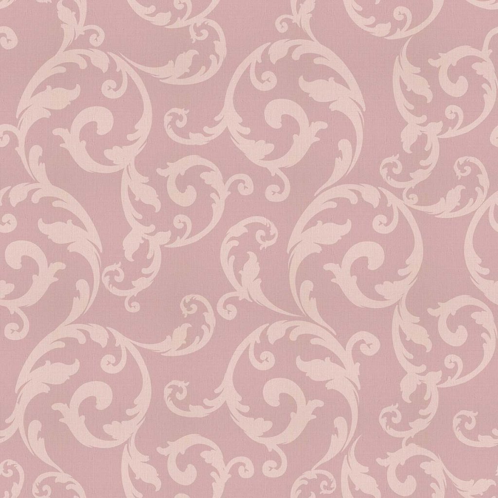 Vintage Curl Pastel Pink Wallpaper