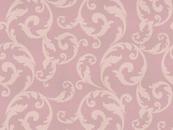 Vintage Curl Pastel Pink Wallpaper