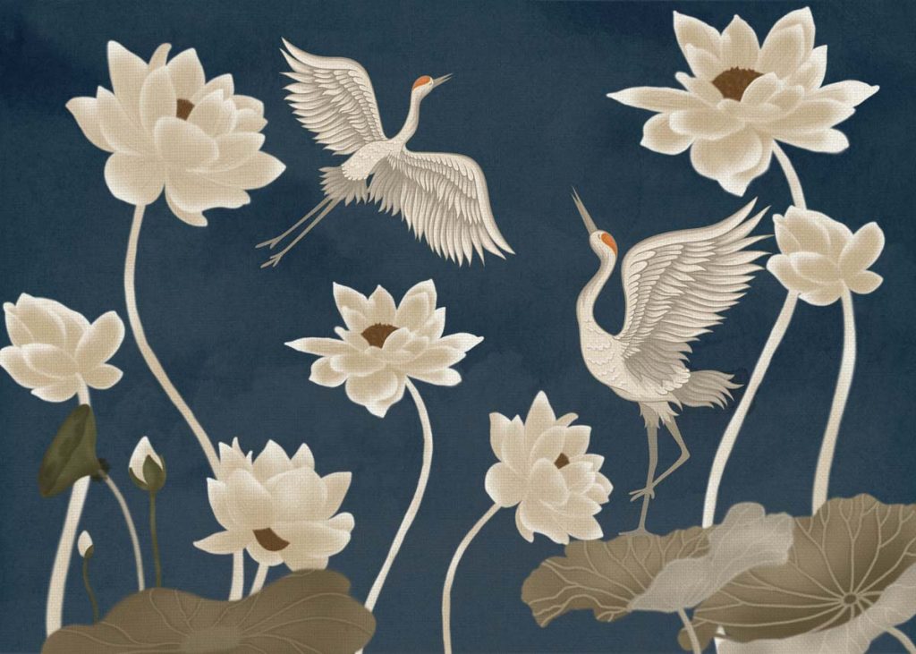 Waltz, Wild Bloom Whispering Wings Wallpaper Mural