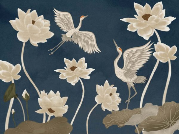 Waltz, Wild Bloom Whispering Wings Wallpaper Mural