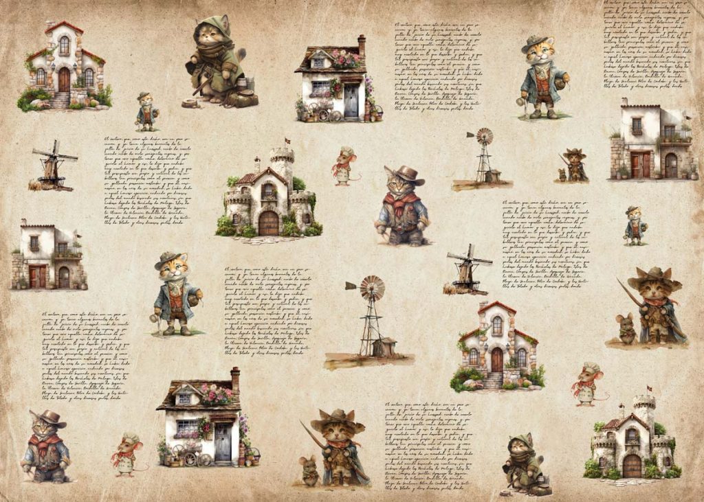 Whimsy, Feline Adventure Storybook Wallpaper Mural