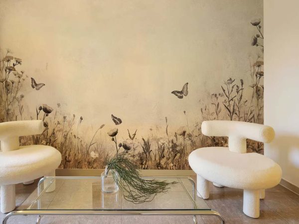 Whispering Meadow, Butterfly Field Wallpaper Mural