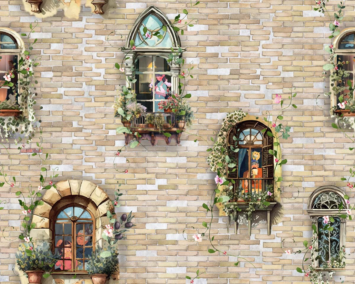Whispering Windows, Tales on the Wall Wallpaper Mural