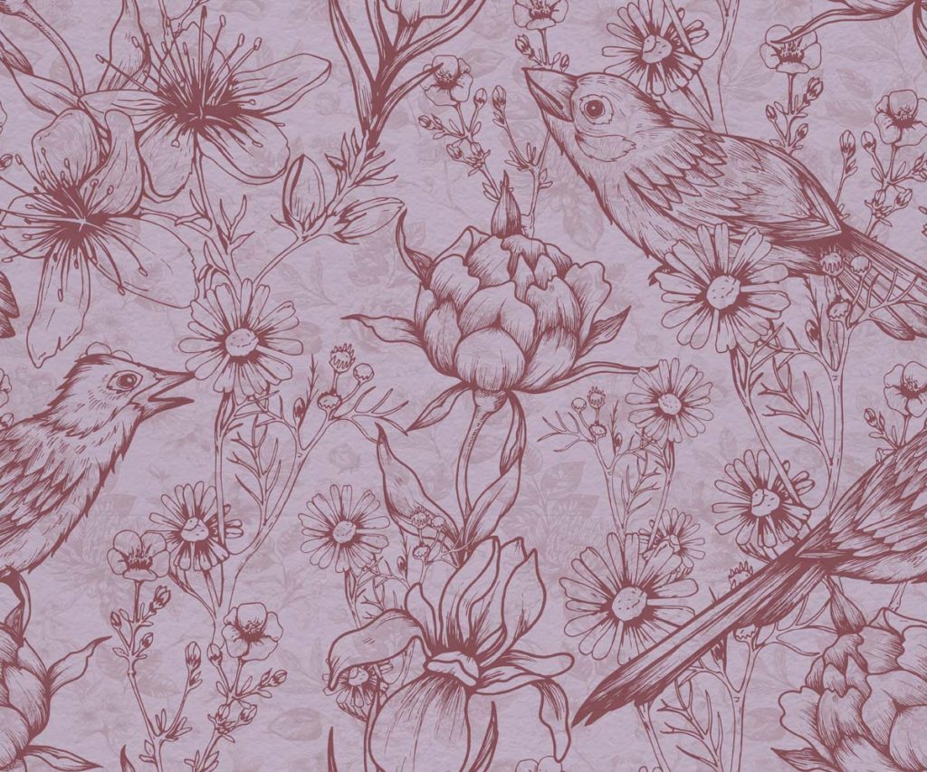 Willow Whisper, Avian Harmony in Bloom Wallpaper Mural