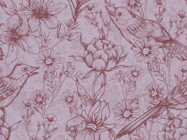 Willow Whisper, Avian Harmony in Bloom Wallpaper Mural