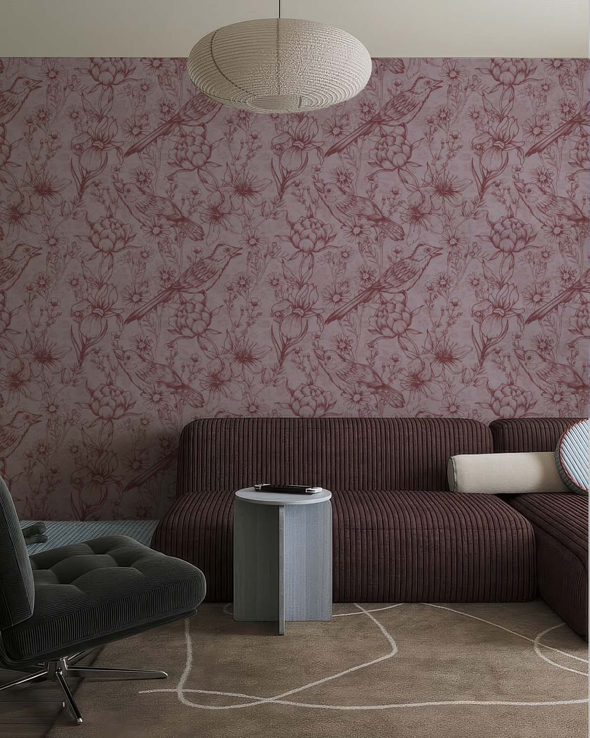 Willow Whisper, Avian Harmony in Bloom Wallpaper Mural