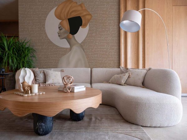 Zara, Terracotta Portrait Elegance Wallpaper Mural