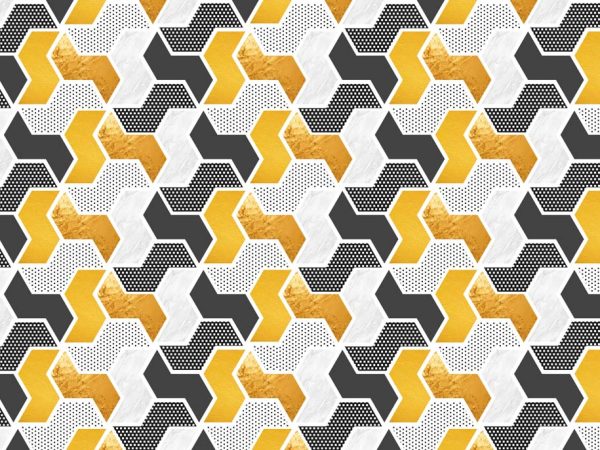 Zentrix, Modern Geometry Meets Golden Energy Wallpaper