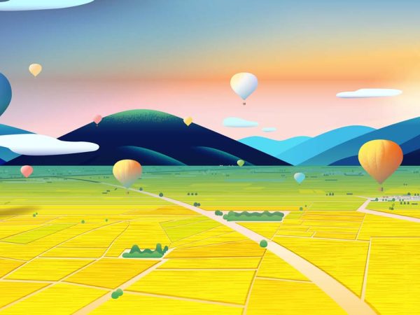 Balloonia, Whimsical Land of Hot Air Balloon Adventures Mural