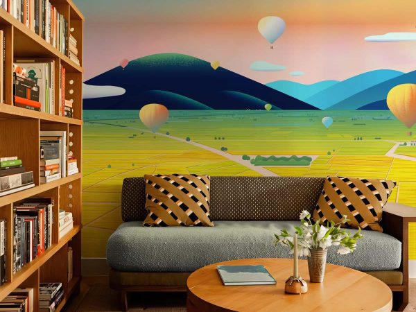 Balloonia, Whimsical Land of Hot Air Balloon Adventures Mural