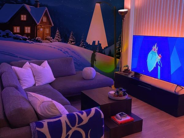 Frostelle, Brushstroke of Light in A Silent Winter Night Mural