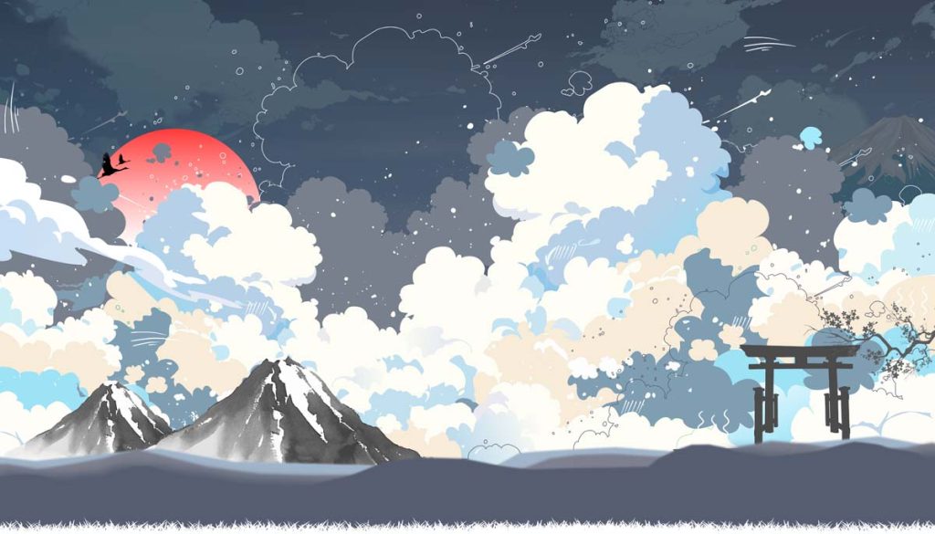 Hikarai, Sky of Thousand Whispers Wallpaper Mural