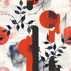 Inkora, Bold Japanese Botanicals Dance Wallpaper