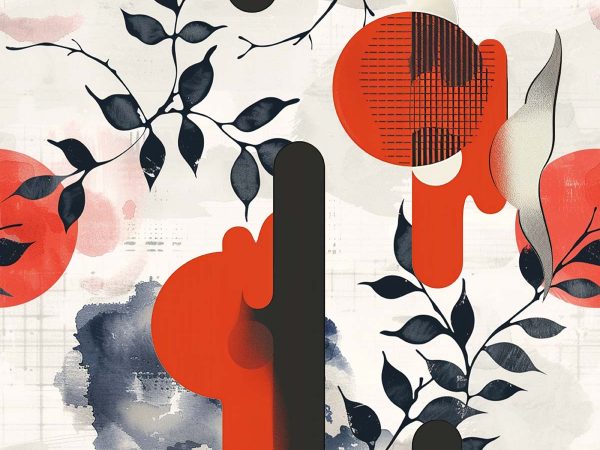 Inkora, Bold Japanese Botanicals Dance Wallpaper