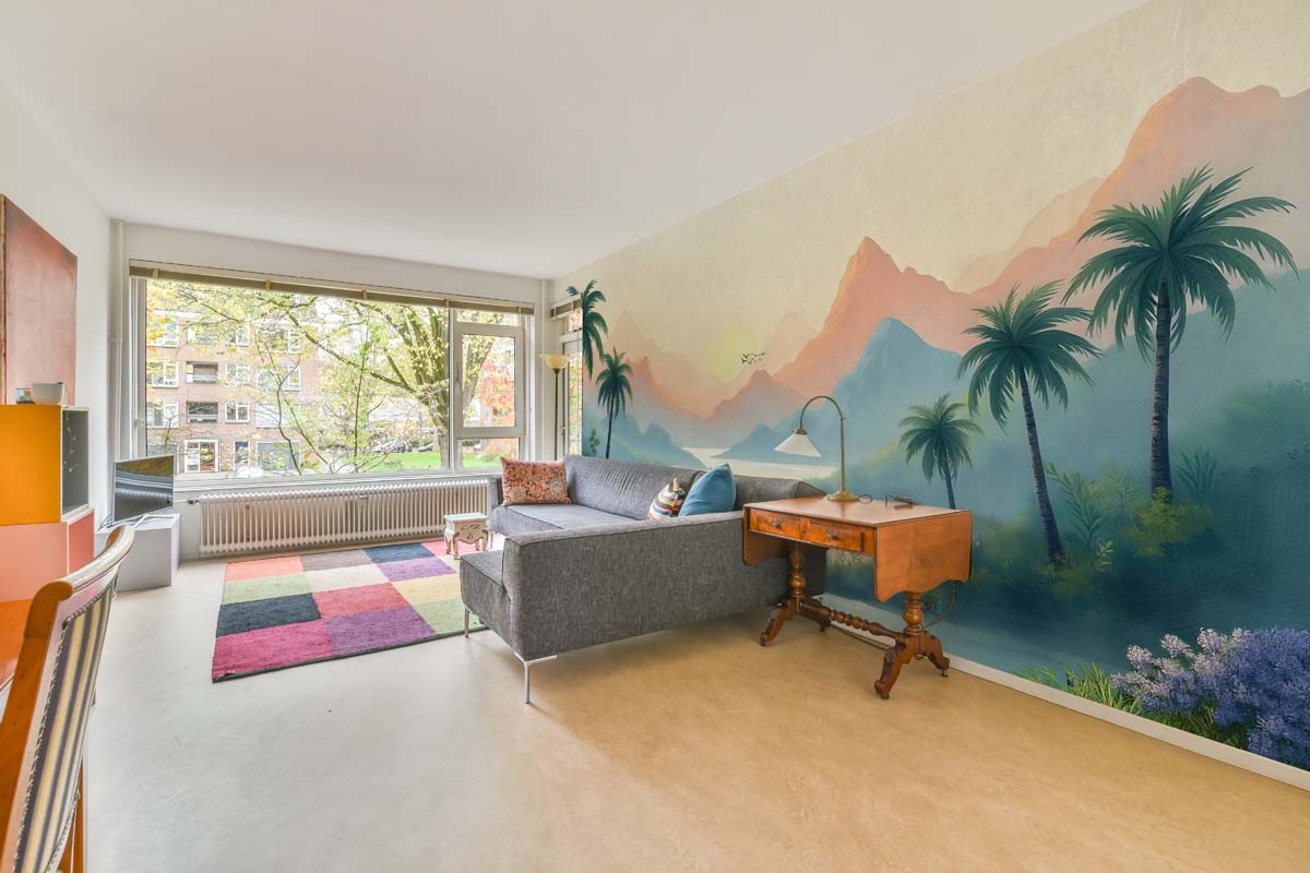 Lagoon, Serene Tropical Dawn Mural
