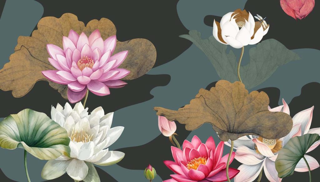 Lotos, Soothing Land of Lotus Wallpaper Mural