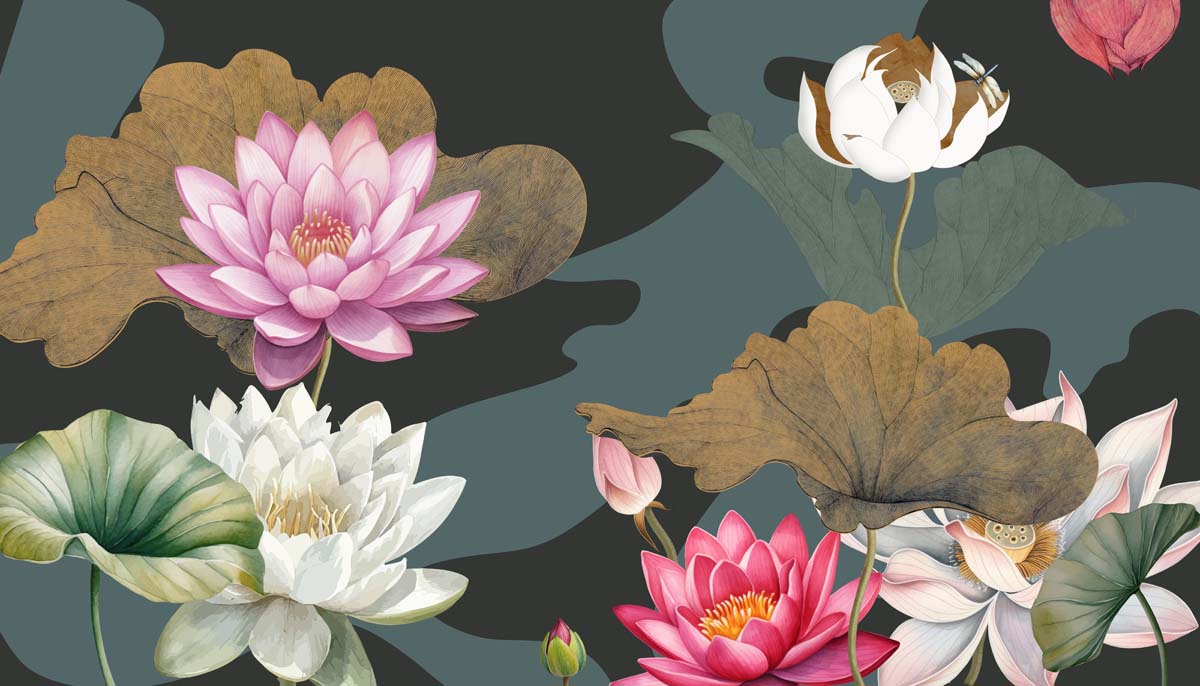 Lotos, Soothing Land of Lotus Wallpaper Mural