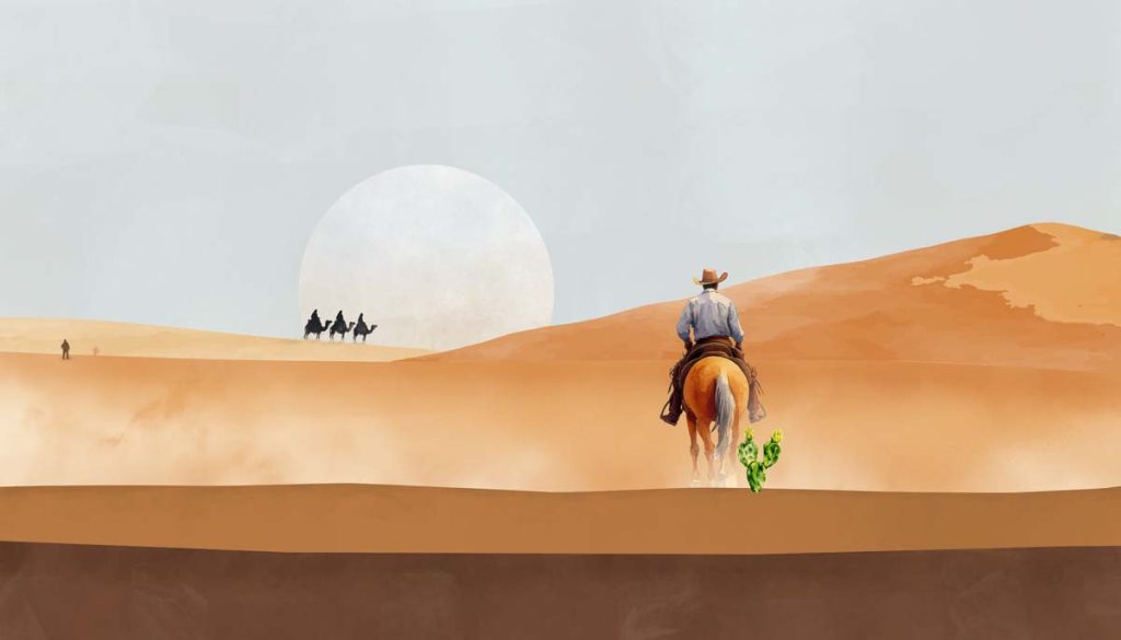 Nomad, Timeless Journey Across Desert Mural