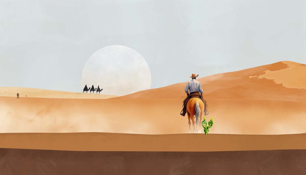 Nomad, Timeless Journey Across Desert Mural