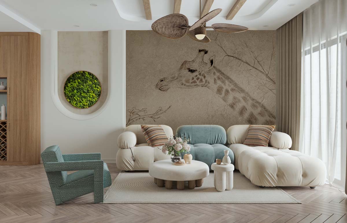 Serengeti, A Classic Sketch From The Heart of The Wild Mural