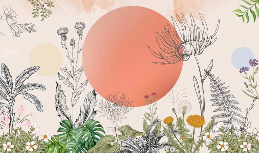 Solridge, Sunset Bloomscape Wallpaper Mural