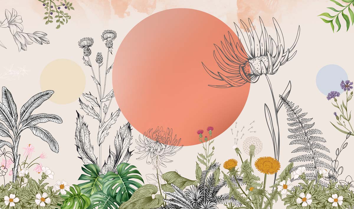 Solridge, Sunset Bloomscape Wallpaper Mural