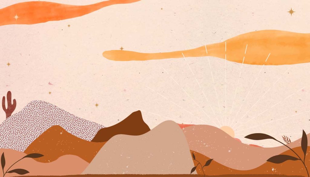 Terra, Earthy Palette of Abstract Bohemian Horizons Mural