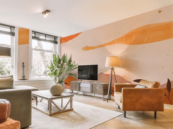Terra, Earthy Palette of Abstract Bohemian Horizons Mural