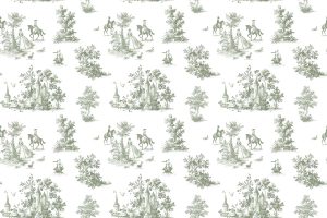 Toile, Sage Green French Countryside Mural