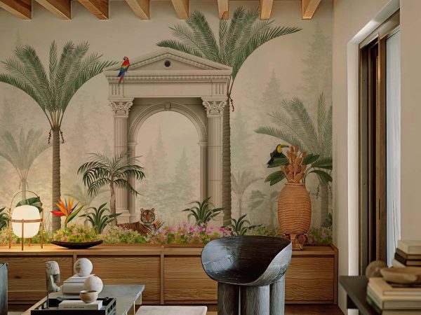 Tropelle, Exotic Tropical Garden Scene Wallpaper Mural