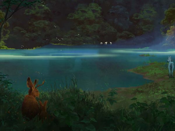 Twilight, Dreamy Landscape Under The Soft Moonlight Mural