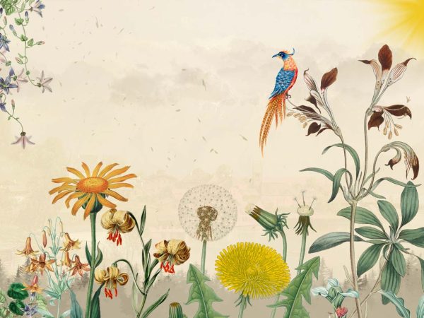 Vista, Sun-drenched Botanical Panorama Mural