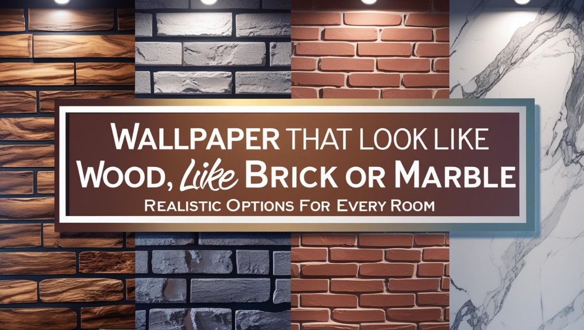 Wallpaper That Looks Like Wood, Brick, or Marble Realistic Options for Every Room