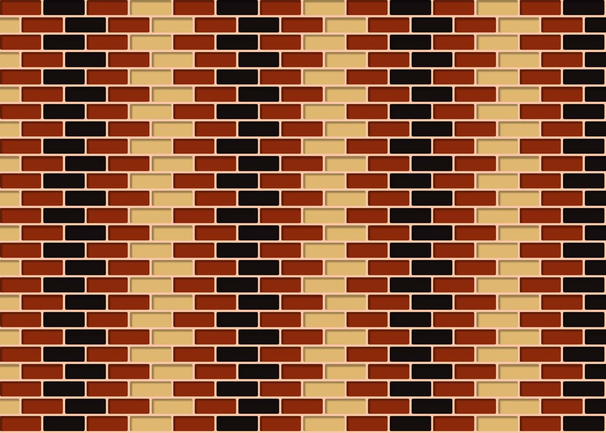 Amberford, Heritage Brickwork in Warm Earth Tones Wallpaper