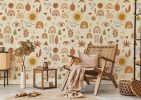 Terrara, Warm Boho Symbols Wallpaper