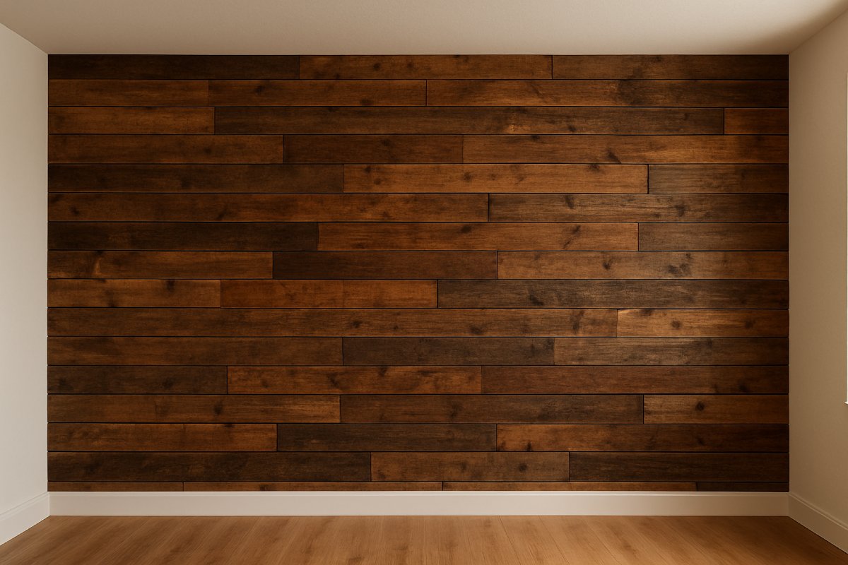 old wood accent wall