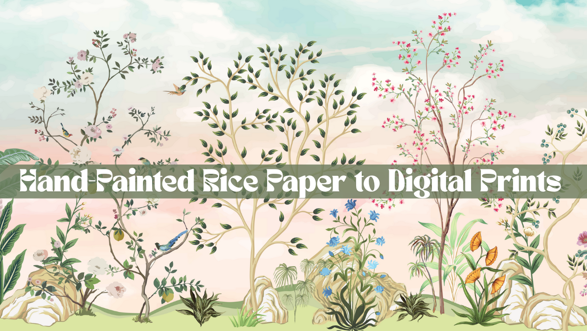 Hand-Painted Rice Paper to Digital Prints