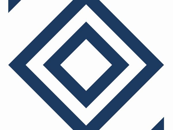 Orenda, Minimalist Geometric Blue Diamonds Wallpaper