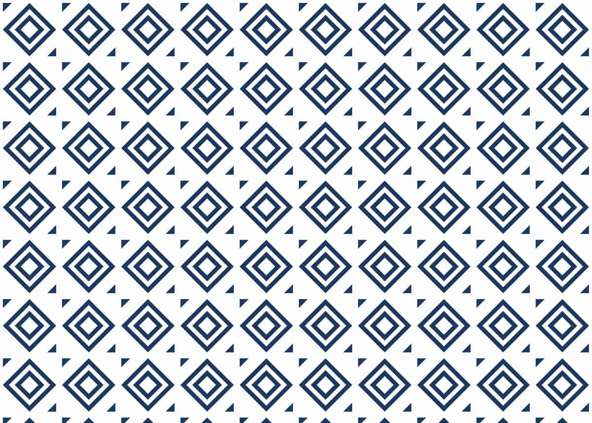 Orenda, Minimalist Geometric Blue Diamonds Wallpaper