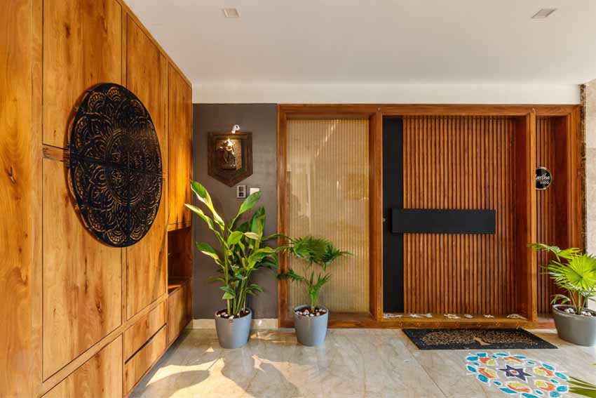 Ethereal and Earthy home entrance
