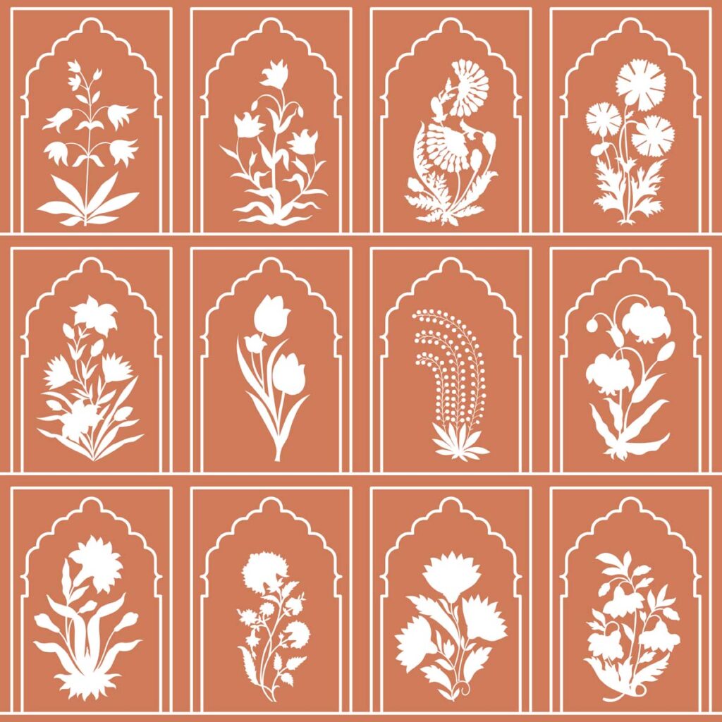 Archesse, Traditional Indian Arched Windows Seen in Palaces Wallpaper