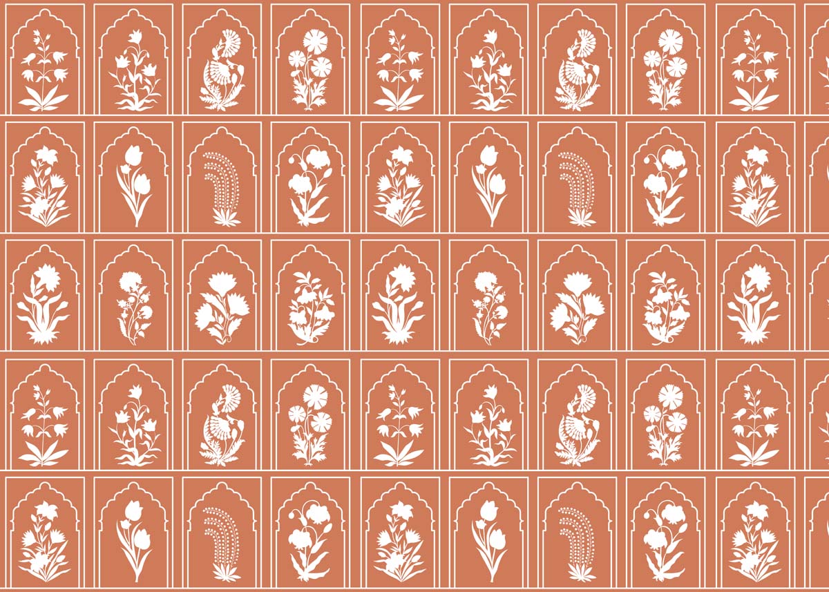 Archesse, Traditional Indian Arched Windows Seen in Palaces Wallpaper