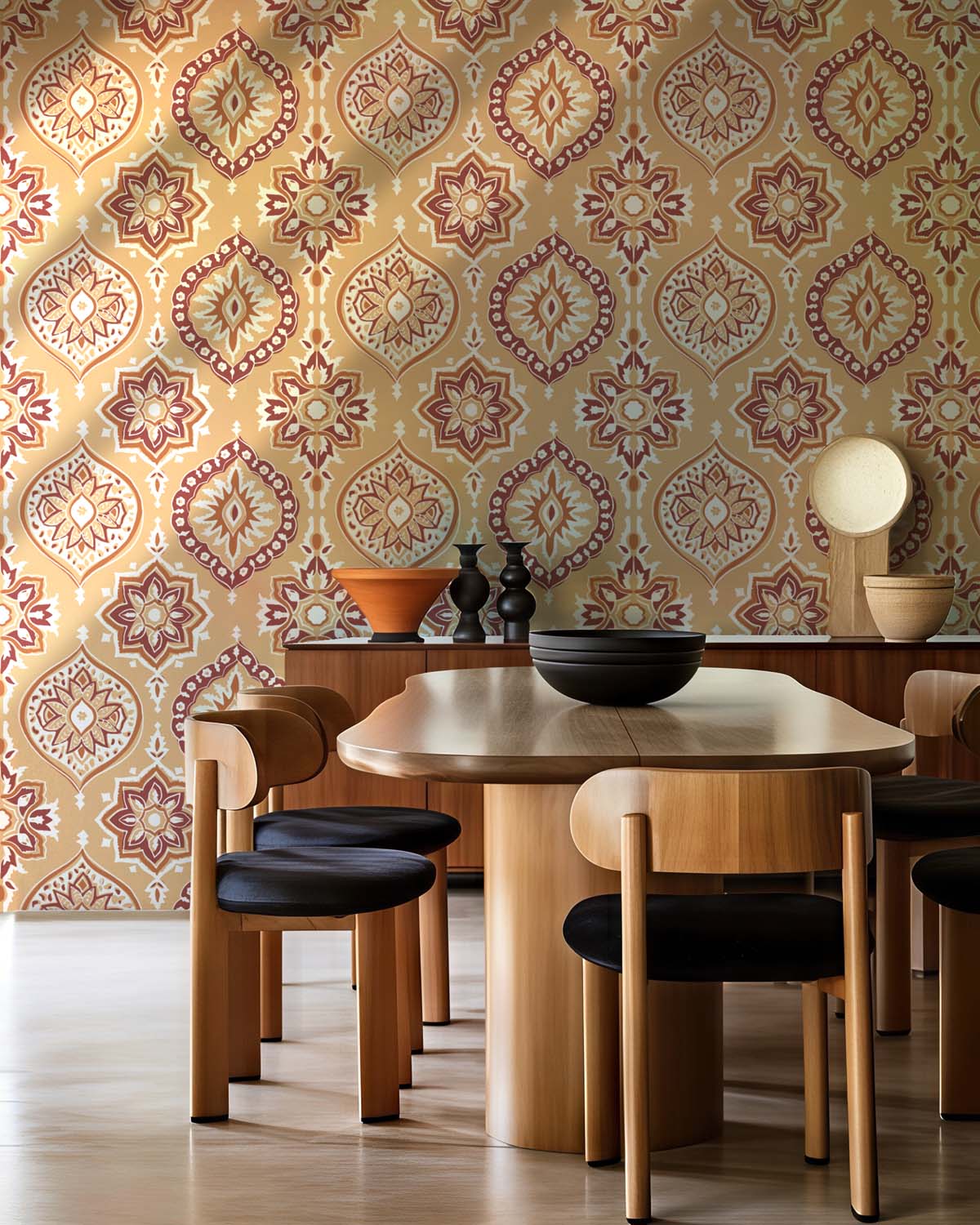 Dreamer, Earthy Desert Bohemian Pattern Wallpaper