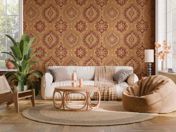 Dreamer, Earthy Desert Bohemian Pattern Wallpaper