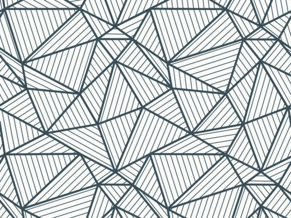 Griselle, Charcoal Grey Minimal Geometric Pattern Wallpaper