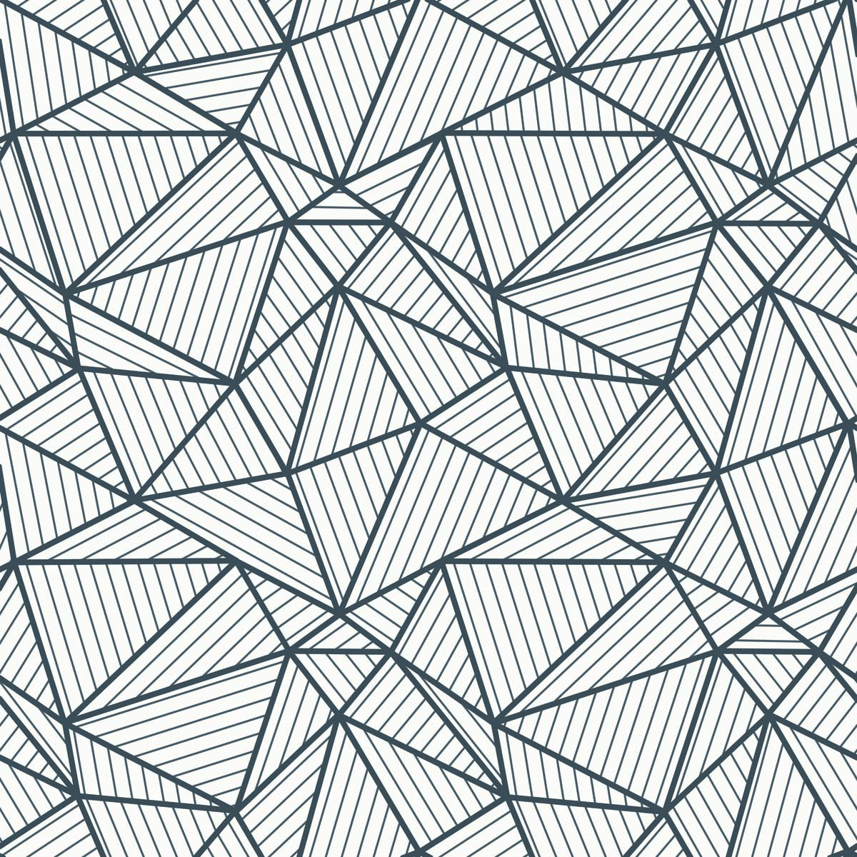 Griselle, Charcoal Grey Minimal Geometric Pattern Wallpaper