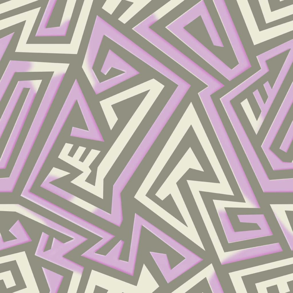 Lavrix, Modern Mauve Line Art Wallpaper