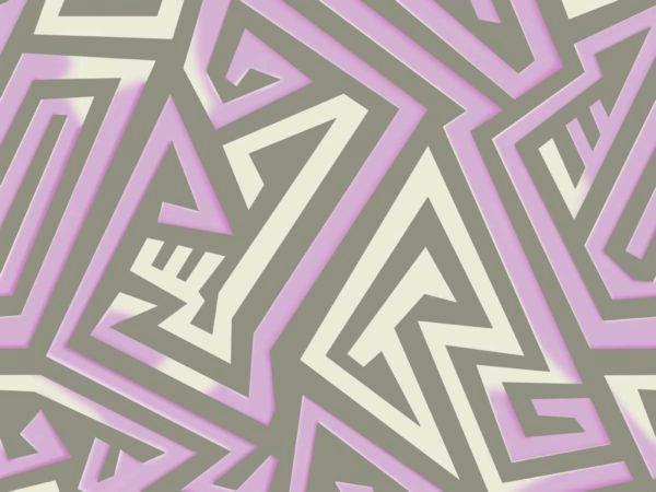 Lavrix, Modern Mauve Line Art Wallpaper