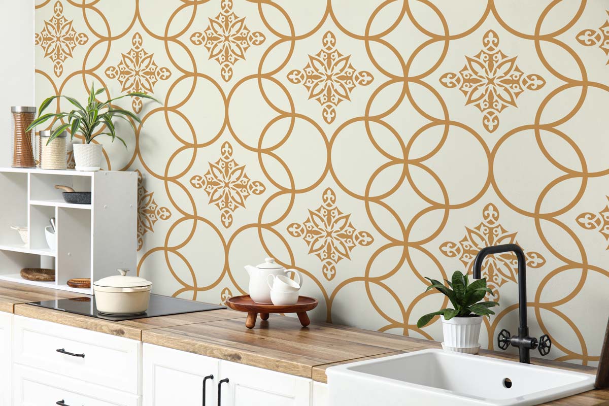 Marquess, Regal Golden Motif Wallpaper