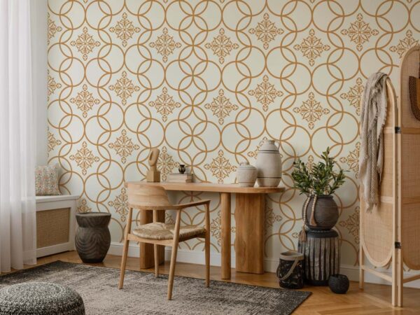 Marquess, Regal Golden Motif Wallpaper